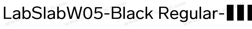 LabSlabW05-Black Regular字体转换